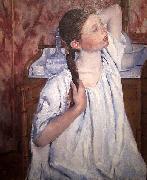 Mary Cassatt Girl Arranging Her Hair France oil painting reproduction